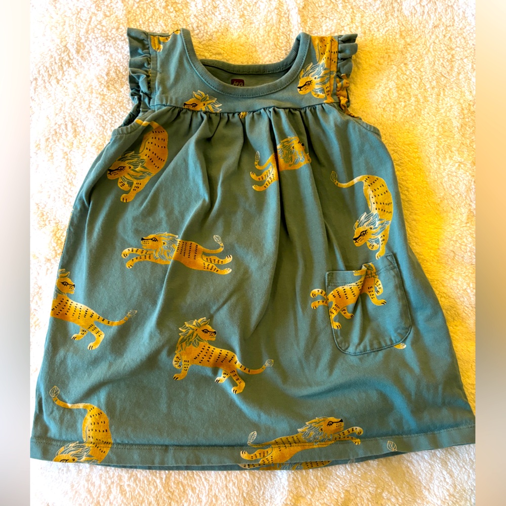 Kids Sleeveless Top with Lion Print